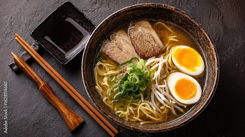 Shoyu ramen noodle with pork and egg