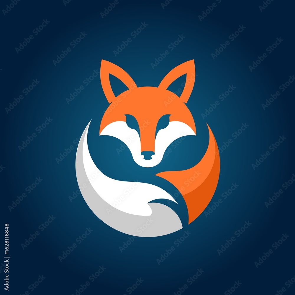 Obraz premium Fox Logo Vector – Modern Abstract Animal Icon