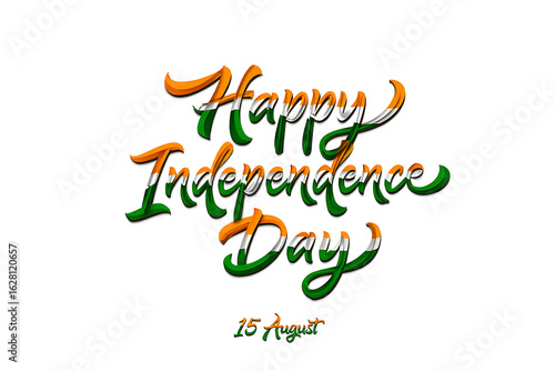 15 August Indian Happy Independence Day Celebration Poster Design Template, illustration of abstract tricolor banner with Indian flag for 15th August Happy Independence, generative ai