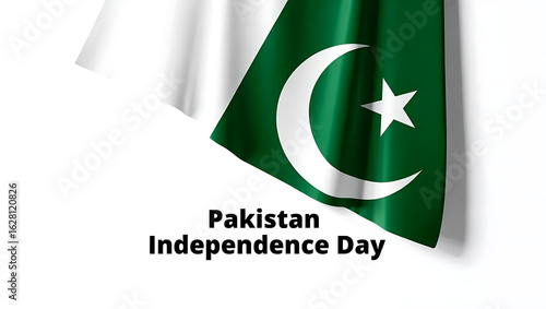 Pakistan national flag hide in beautiful clouds. Pakistan national flag for independence day, 14Th of august happy pakistan independence day. Vector template , Generative Ai	
