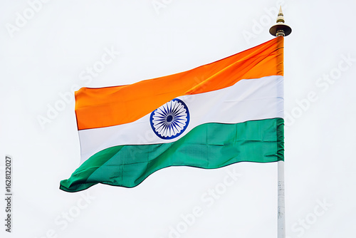 15 August Indian Happy Independence Day Celebration Poster Design Template, illustration of abstract tricolor banner with Indian flag for 15th August Happy Independence, generative ai