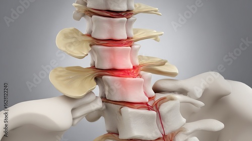 Lumbar Disc Herniation: 3D Illustration of L4-L5 Disc Protrusion & Nerve Compression – For Medical Education, Orthopedic Training & Patient Consultation