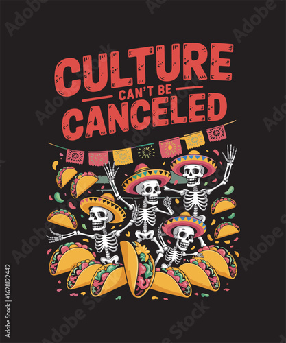 Hispanic Heritage Month T-Shirt Design – Latin Culture Typography, Vibrant Graphics, Traditional Symbols, Editable Print Template for Apparel, Celebration, Pride & Cultural Awareness