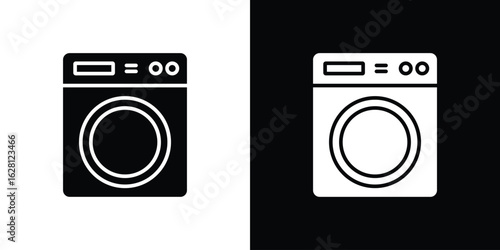 Washing machine icon Pixel perfect vector graphics. Symbol, logo illustration.