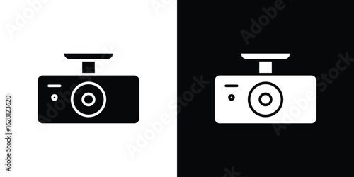 Vehicle dvr camera icon Pixel perfect vector graphics. Symbol, logo illustration.
