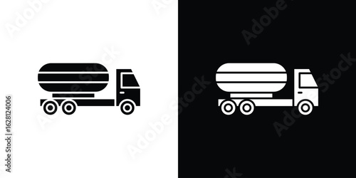 Tank truck icon Pixel perfect vector graphics. Symbol, logo illustration.