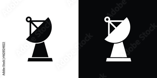 Satellite dish icon Pixel perfect vector graphics. Symbol, logo illustration.