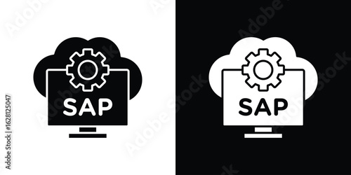 SAP icon Pixel perfect vector graphics. Symbol, logo illustration.