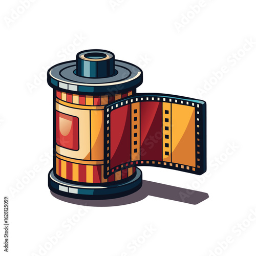 Classic Film Roll Vector Illustration