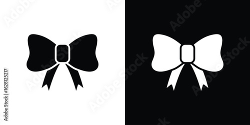 Ribbon bow icon Pixel perfect vector graphics. Symbol, logo illustration.