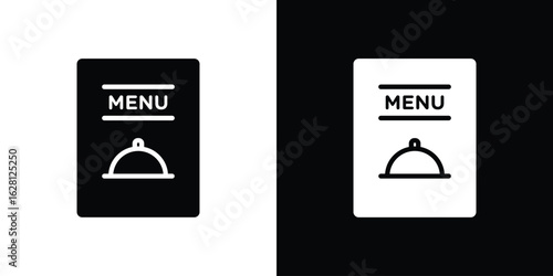 Restaurant menu icon Pixel perfect vector graphics. Symbol, logo illustration.