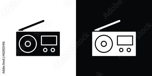 Radio icon Pixel perfect vector graphics. Symbol, logo illustration.