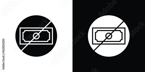 No money icon Pixel perfect vector graphics. Symbol, logo illustration.