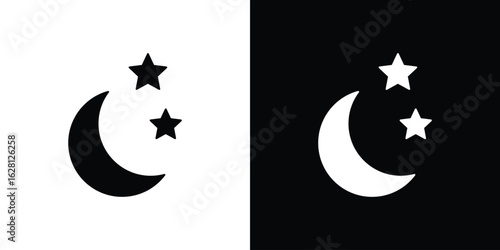 Night icon Pixel perfect vector graphics. Symbol, logo illustration.