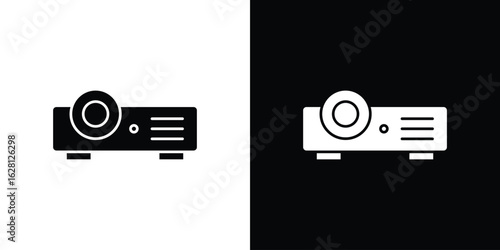 Multimedia projector icon Pixel perfect vector graphics. Symbol, logo illustration.