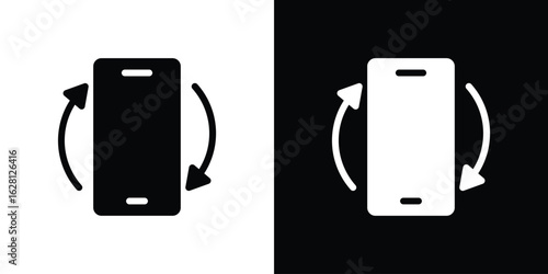 Mobile rotate icon Pixel perfect vector graphics. Symbol, logo illustration.
