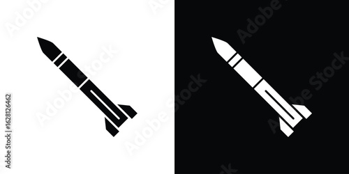 Missile icon Pixel perfect vector graphics. Symbol, logo illustration.