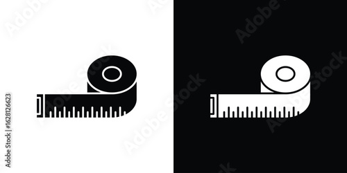 Measurement tape icon Pixel perfect vector graphics. Symbol, logo illustration.