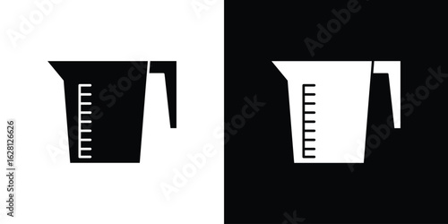 Measuring cup icon Pixel perfect vector graphics. Symbol, logo illustration.