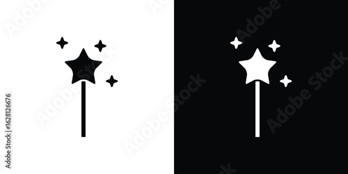 Magic wand icon Pixel perfect vector graphics. Symbol, logo illustration.