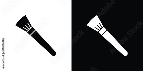 Makeup brush icon Pixel perfect vector graphics. Symbol, logo illustration.