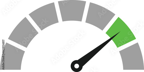 Speedometer icon. satisfaction barometer.  Measuring gauge indicator. power level indicator sign. tachometer signs. credit rating indicator
