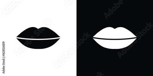Lips icon Pixel perfect vector graphics. Symbol, logo illustration.
