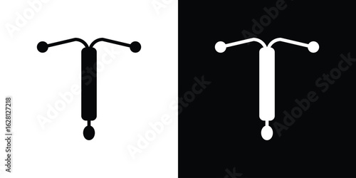 Intrauterine device icon Pixel perfect vector graphics. Symbol, logo illustration.