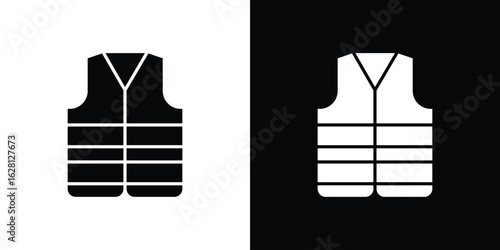 High visibility vest icon Pixel perfect vector graphics. Symbol, logo illustration.
