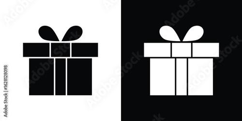 Gift box icon Pixel perfect vector graphics. Symbol, logo illustration.