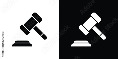Gavel icon Pixel perfect vector graphics. Symbol, logo illustration.