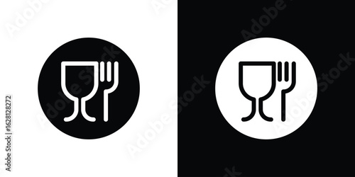Food safe mark icon Pixel perfect vector graphics. Symbol, logo illustration.