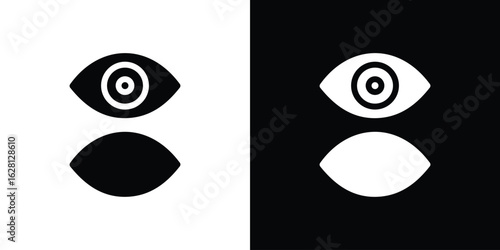Eyes open and closed icon Pixel perfect vector graphics. Symbol, logo illustration.