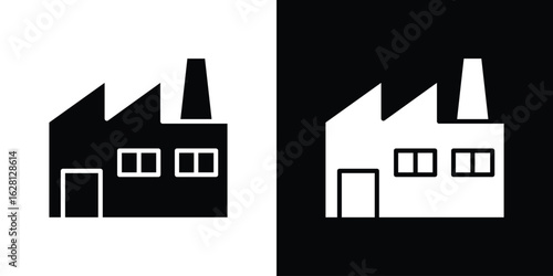 Factory icon Pixel perfect vector graphics. Symbol, logo illustration.