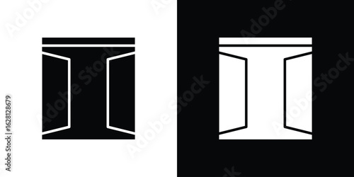 Entrance door icon Pixel perfect vector graphics. Symbol, logo illustration.