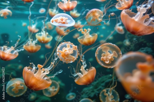 jellyfish outbreaks often correlate with climate change and pollution causing further ecosystem degradation by shifting species composition and reducing resilience.