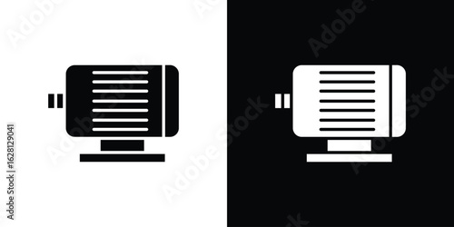 Electric motor icon Pixel perfect vector graphics. Symbol, logo illustration.
