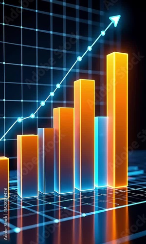 Abstract graph showing business growth trends