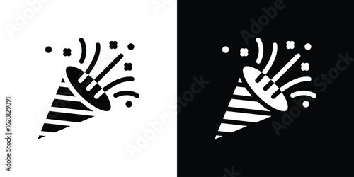 Confetti popper icon Pixel perfect vector graphics. Symbol, logo illustration.