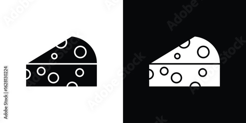 Cheese icon Pixel perfect vector graphics. Symbol, logo illustration.