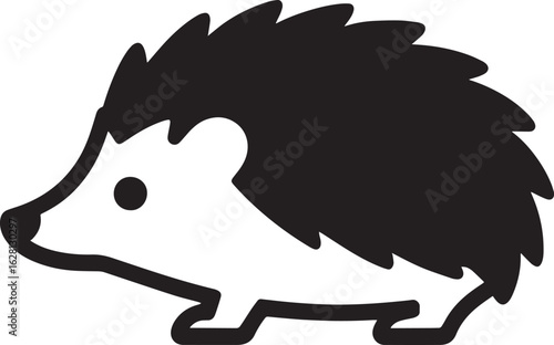 Cute Hedgehog Vector Illustration A Charming and Spiky Design for Animal and Nature Themed Projects
