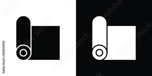 Carpet roll icon Pixel perfect vector graphics. Symbol, logo illustration.
