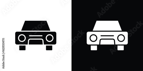 Car front view icon Pixel perfect vector graphics. Symbol, logo illustration.