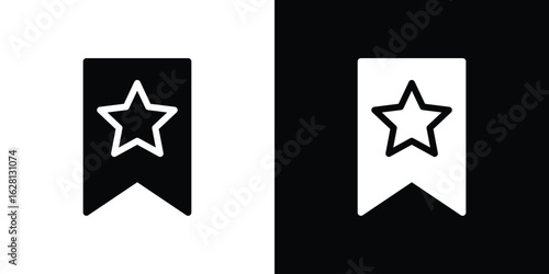 Bookmark star icon Pixel perfect vector graphics. Symbol, logo illustration.
