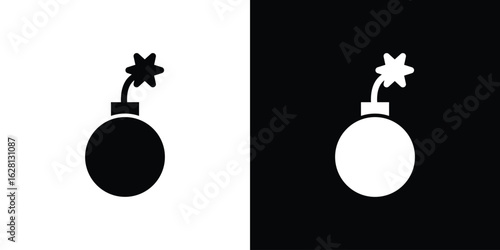 Bomb icon Pixel perfect vector graphics. Symbol, logo illustration.