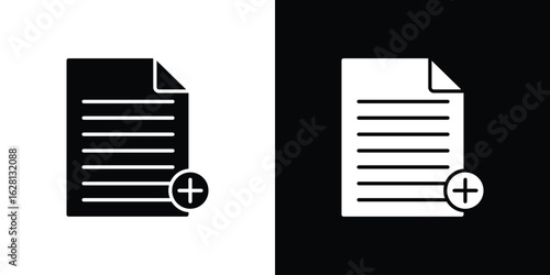 Add new document icon Pixel perfect vector graphics. Symbol, logo illustration.