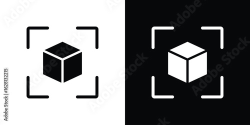 AR icon Pixel perfect vector graphics. Symbol, logo illustration.