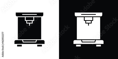 3D printing icon Pixel perfect vector graphics. Symbol, logo illustration.