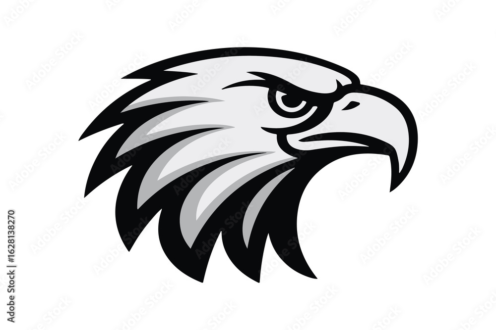 Obraz premium eagle head silhouette vector