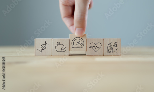 Bilde på lerret Health and longevity, longevity economy concept
